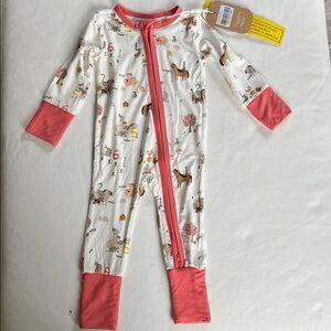 Angel Dear 2 Way Zip Footie Pajamas 0-3mo